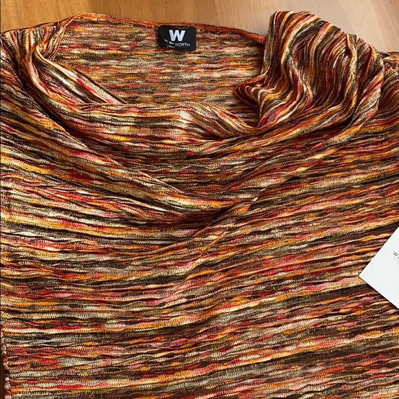 W by Worth top, very original, metallic colors new - Picture 4 of 4
